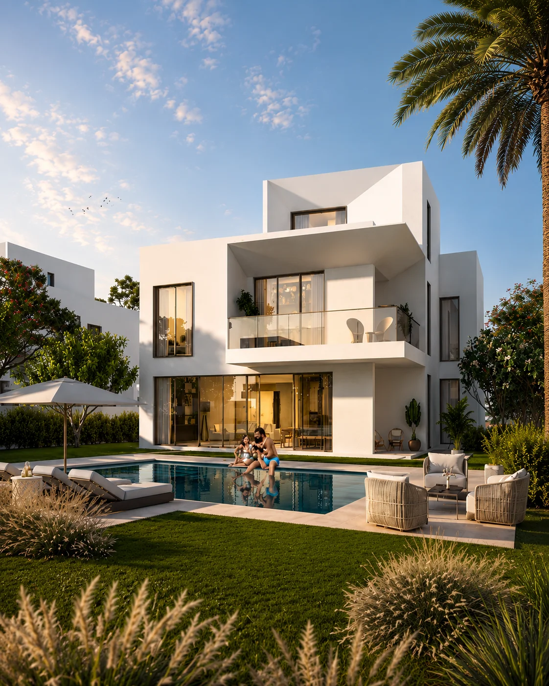 The Oasis by Emaar luxury waterfront villas surrounded by crystal lagoons and landscaped gardens in Dubailand Dubai